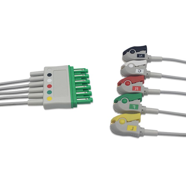 Drager-Siemens Multi-parameter ECG Lead Wire (G521DR-6P)
