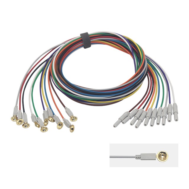 EEG Cable With Cup Electrodes (E0001-B)