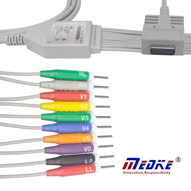 Burdick Fixed One-piece EKG Cable (K1101N)